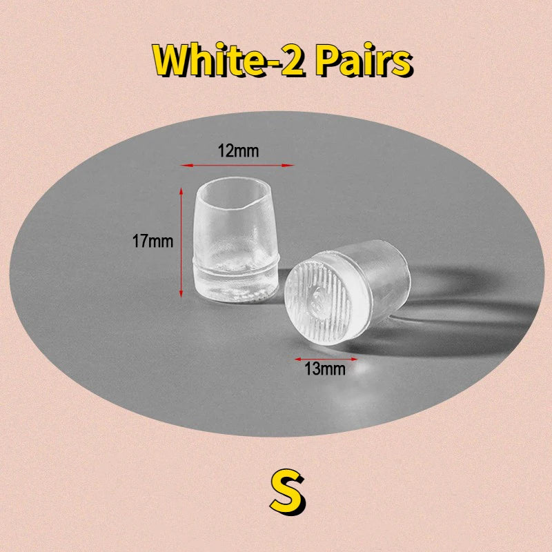 2Pair Round Silicone Heel Protector Stoppers Antislip High Heeler Bridal Latin Stiletto Dancing Covers Wedding Shoes Accessories