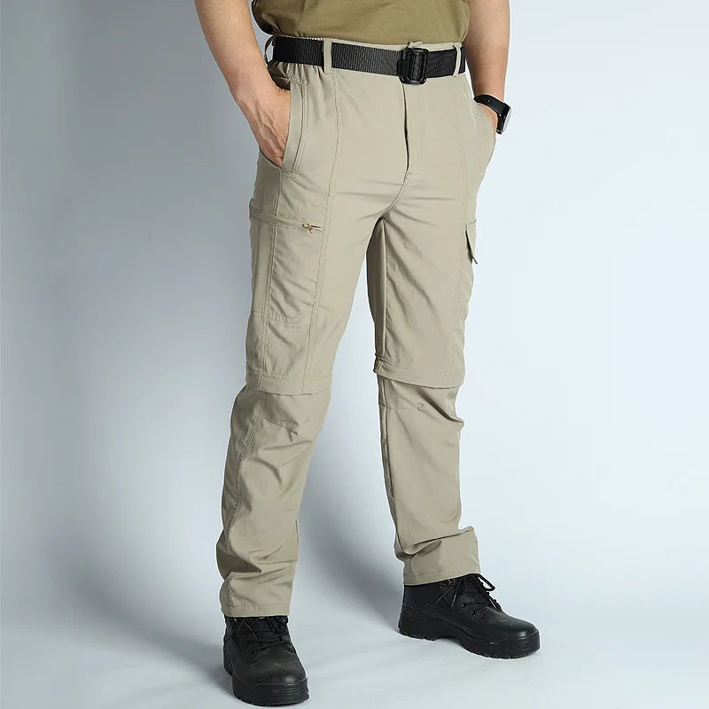 Men's Hiking Pants Convertible Zip Off Lightweight Waterproof Quick Dry Outdoor Fishing Travel Safari Camping Detachable Trouser