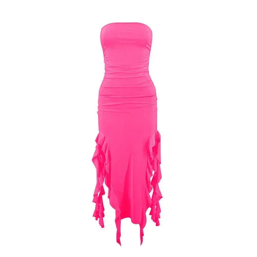 BWQ Long Dresses For Women Slit Sexy Bodycon Sleeveless Jellyfish