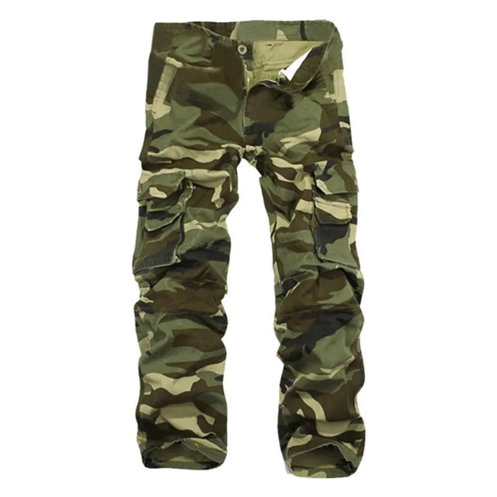 Fashion Pocket Men's Camouflage Pants Casual Thickening Trouser  Style