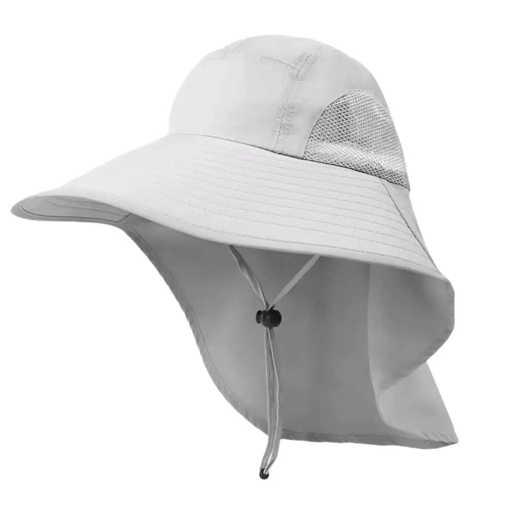 Wide Brim Sun Hat with Neck Flap for men women Adjustable Outdoor