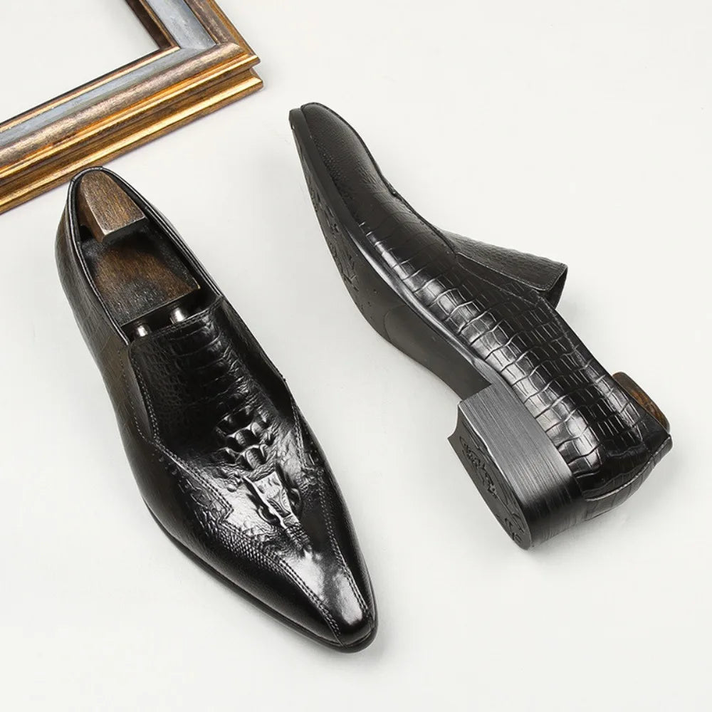 Fashions Slip-on Loafers Buckle Leather Shoe Daily Casual Shoes Men's Business Formal Office Shoes Original Designer British