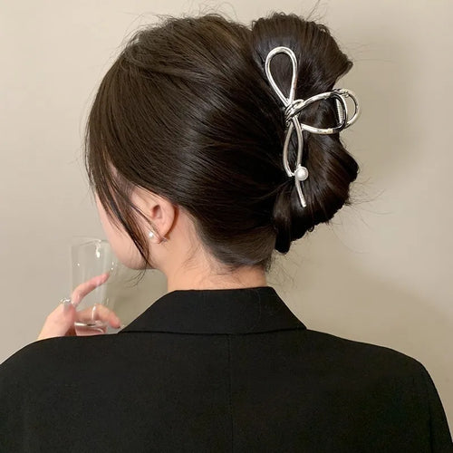 Metal Geometric Hair Claw Crab Hairpins Fashion Cross Hair Clips