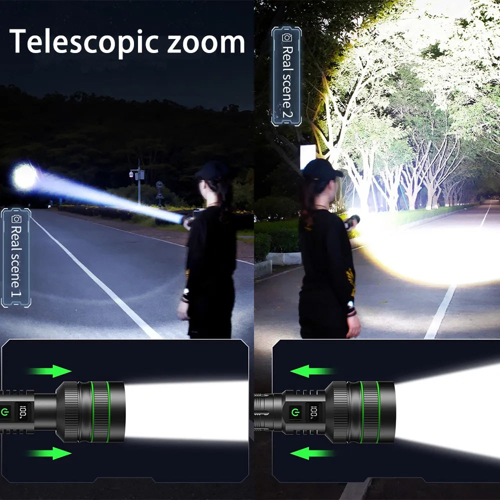 Super Long Range Tactical LED Flashlight USB