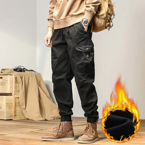 HIQOR 2024 New Cargo Pants Men Winter Man Y2k Harem Tactical Pants for