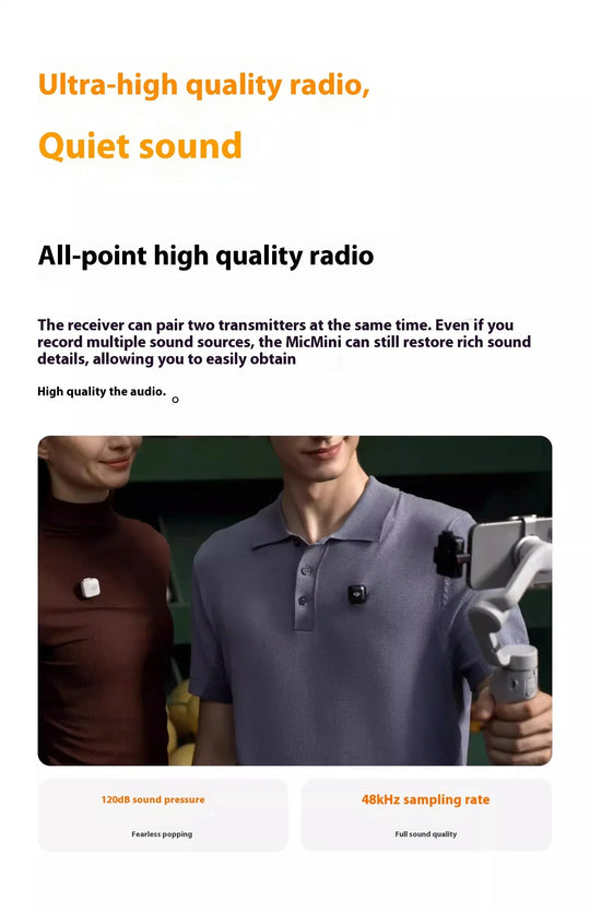 DJI Mic Mini 2TX 1RX add Charging Case Two-Level Active Noise Cancelling 48-Hour Operation High-Quality Audio Stable Transmissio