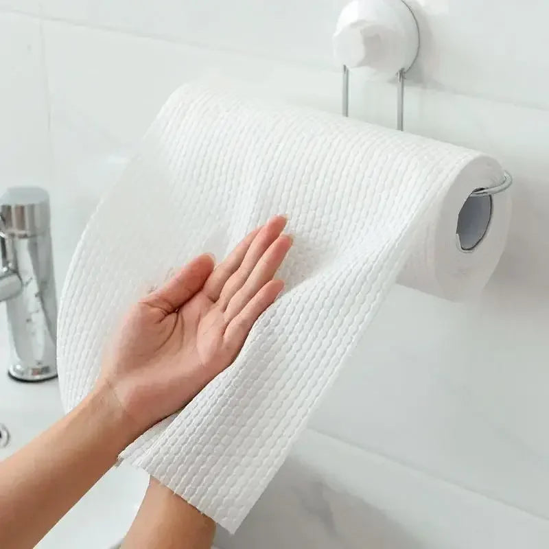 500/50pcs Reusable Paper Towel Kitchen Disposable Rags Non-Woven Cleaning Cloths Washing Dishcloths Rag Cloth Towels Non-stick Scouring Pads