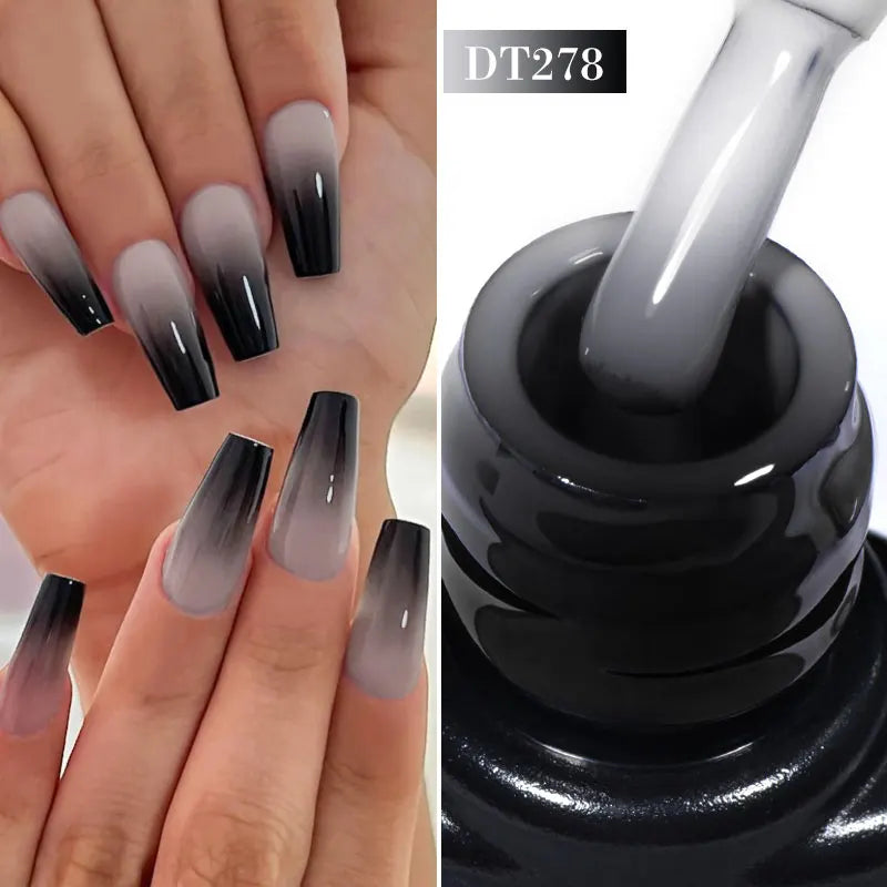 MEET ACROSS 7ml Thermal Gel Nail Polish Manicure 3 Layers Temperature Changing UV Gel Semi Permanent Soak Off Varnish Nail Art