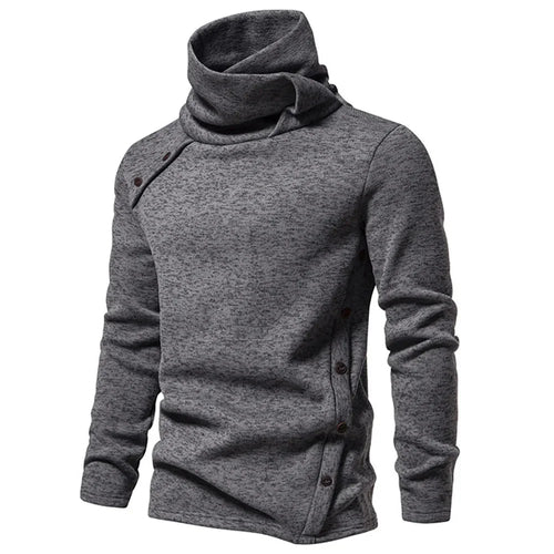 Autumn Winter Men Turtleneck Long Sleeve Sweater Korean Trend Solid