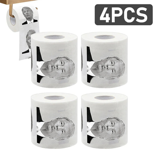 Novelty Donald Trump Kiss Printed Toilet Paper Roll Prank Joke Napkin