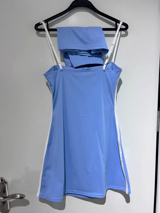 Sean Tsing Tennis Dress Women Sexy Strap Sleeveless Yoga Outdoor Golf