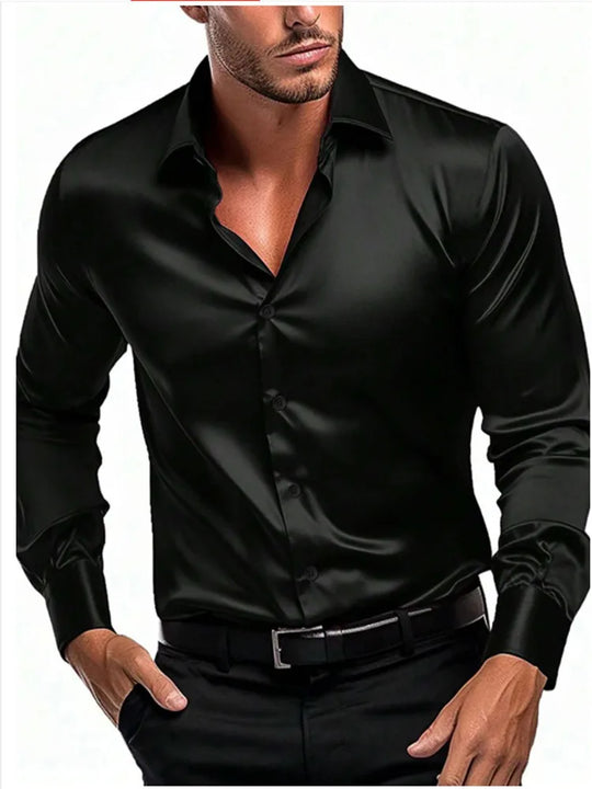New business gentleman social fashion design shirt top Men's