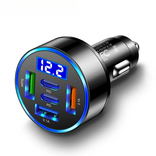 66/75W USB Car Charger Type C Fast Charging Phone Adapter For Xiaomi