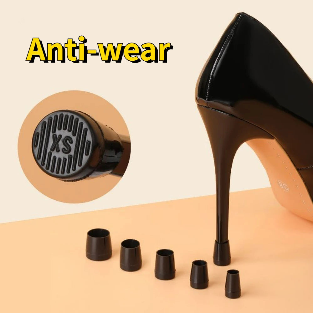 2Pair Round Silicone Heel Protector Stoppers Antislip High Heeler Bridal Latin Stiletto Dancing Covers Wedding Shoes Accessories