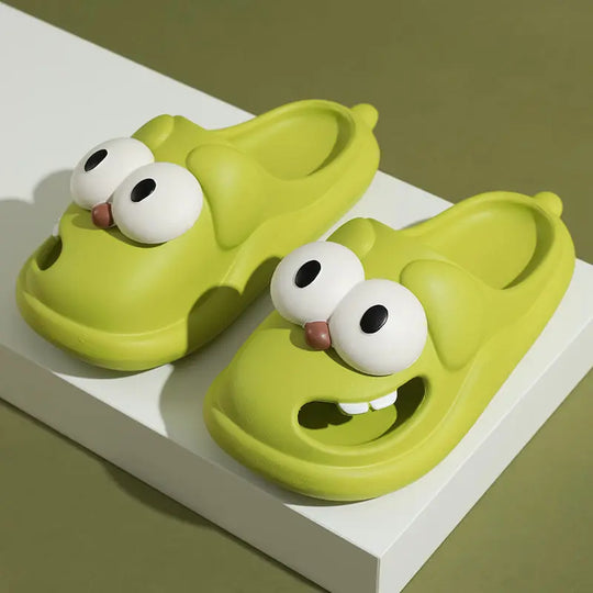 Eyeshine Large Eye Women Slippers Waterproof Lightweight Shower Sandals Fashion House Slippers Lovely Cozy Unisex Cartoon Slipper