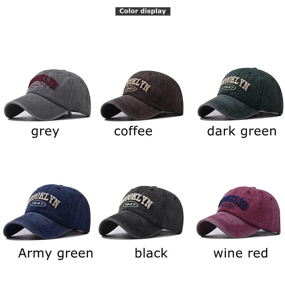New Brooklyn Cotton Embroidered Baseball Hat Men'S And Women'S Hat