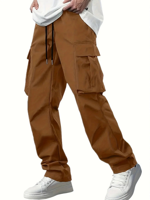 2025new men's workwear pants, European and American men's loose