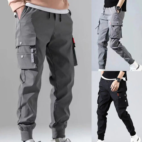 Men Cargo Tactical Pants Work Combat Multi-pockets Casual Training