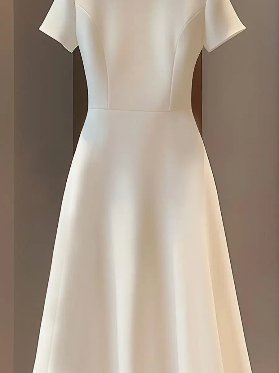 High End Dress for Women French Style Light Luxury Simple Patchwork