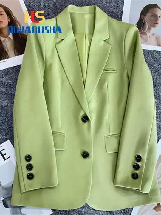 Women's Jacket New in Korean Fashion Small Suit Top Brown Suit Coat