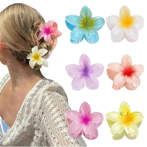 4Pcs Flower Hair Claw Clips for Women Fashion Large Hair Clips Beach