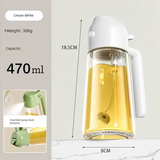 Glass Spray Oil Bottle Jar Spray Dual-Use Air Fryer Kitchen For Home Spray Oil Dispenser Oil Tank Seasoning Edible