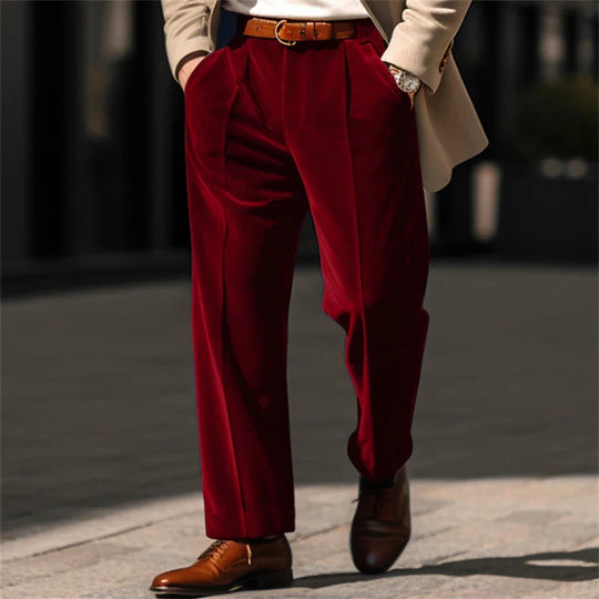 Vintage Velvet Daily Business Trouser Streetwear Autumn Winter Mid