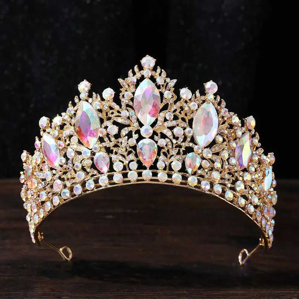 Luxury Waterdrop Crown Wedding Dr Headwear Baroque Alloy Bridal Crown Hair Accory for Women Fre out New Faion Jewelry