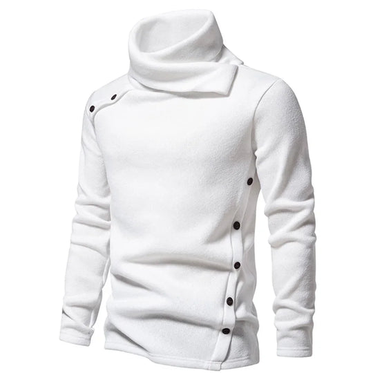 Autumn Winter Men Turtleneck Long Sleeve Sweater Korean Trend Solid