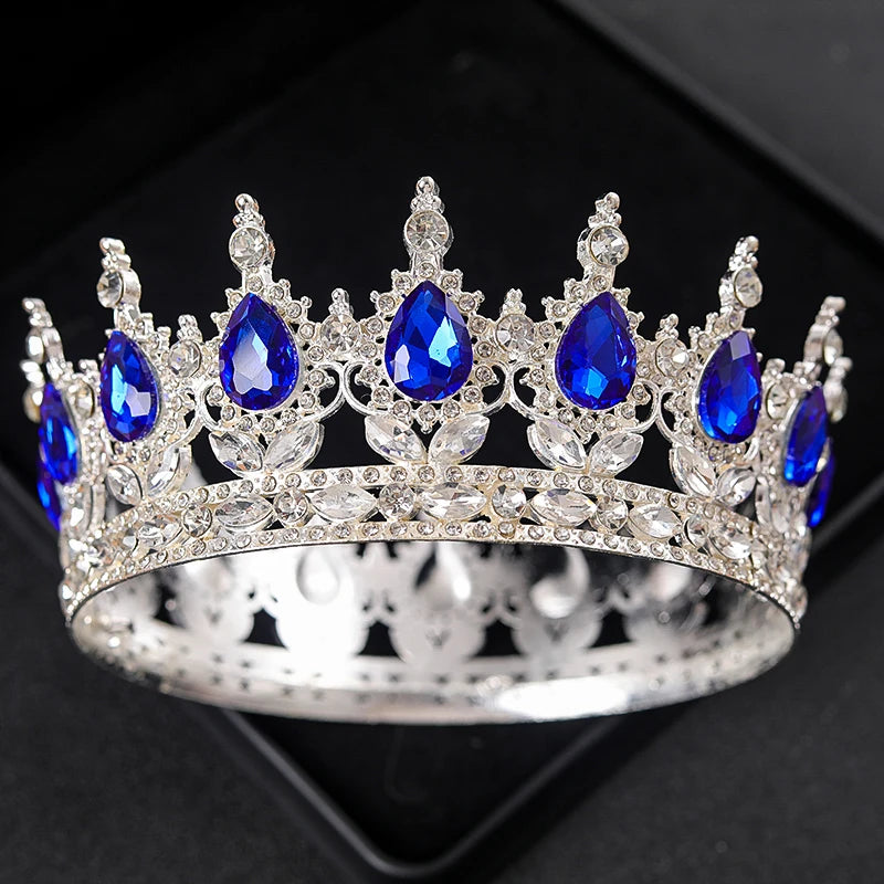 Baroque Crystal Tiaras And Crowns Rhinestone Prom Diadem Headband Crown Bridal Wedding Hair Accessories Jewelry Crown Tiara Gift