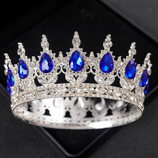 Baroque Crystal Tiaras And Crowns Rhinestone Prom Diadem Headband Crown Bridal Wedding Hair Accessories Jewelry Crown Tiara Gift