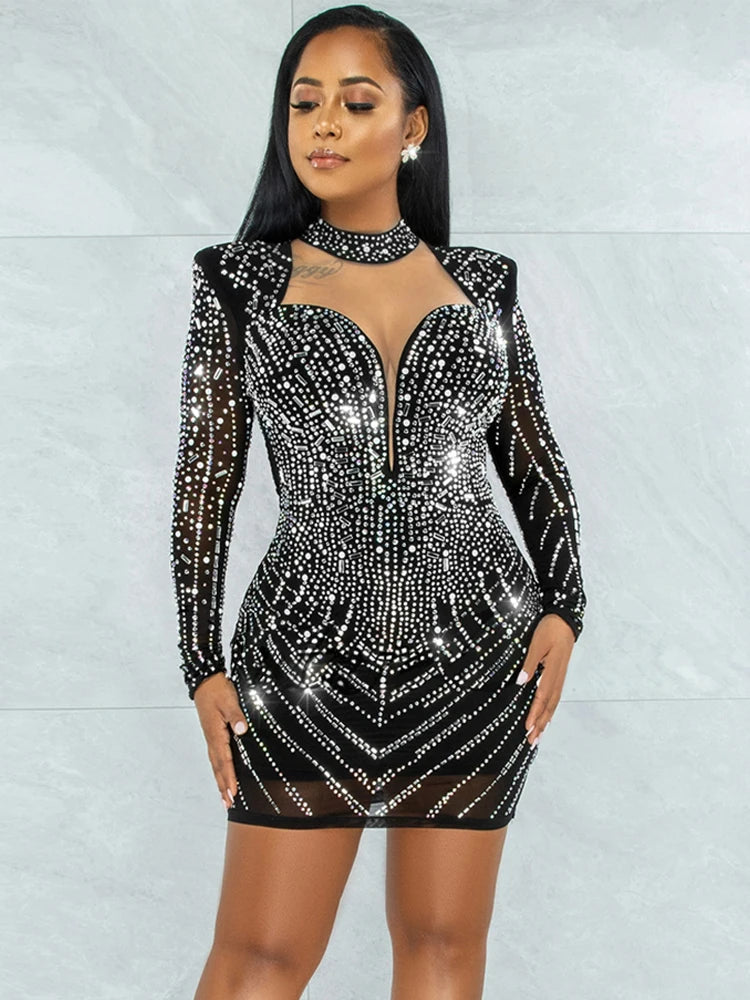 Sexy Mesh Perspective Short Dresses for Women 2024 Fashion Long