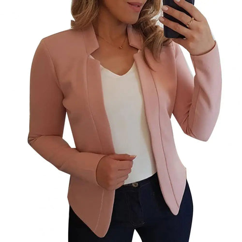 Office Lady Jacket Blazer Autumn Winter All-match Polyester Business
