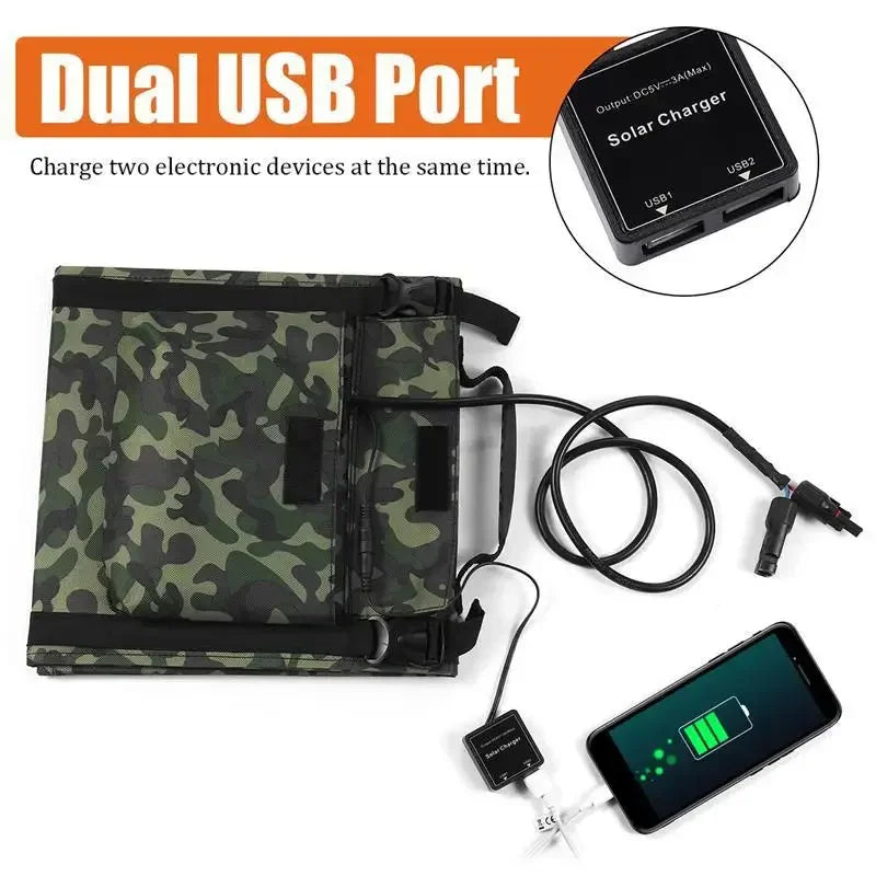 800W Foldable Solar Panel Portable Solar Charger 12v Battery Power