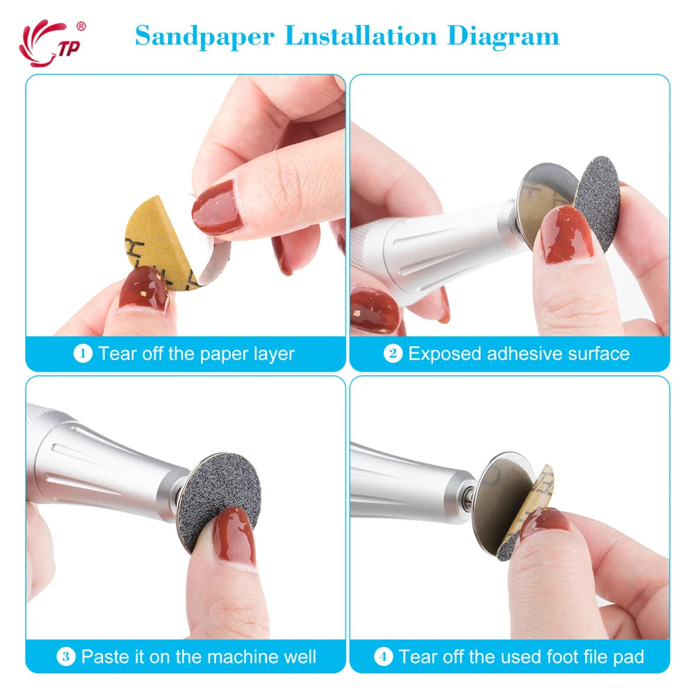 TP 50pcs Discs Pedicure Tools Foot Care Files Dead Skin Callus Remover