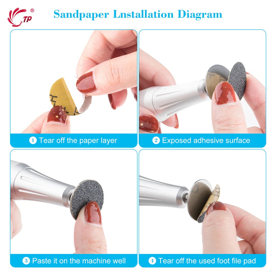TP 50pcs Discs Pedicure Tools Foot Care Files Dead Skin Callus Remover