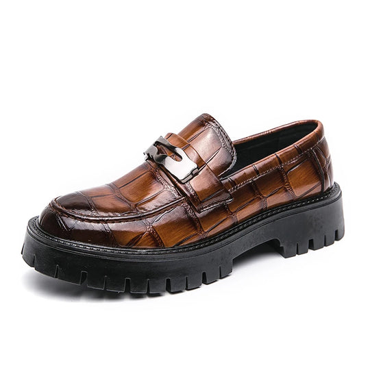 STRONGSHEN Men Oxford Shoes Leather Platform Casual Shoes Comfortable Formal Loafer Business Office Formal Dress Shoes 38-46