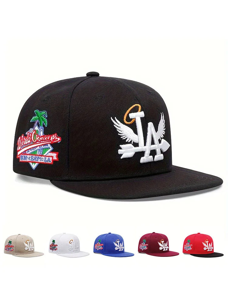 New Letter Wing Pattern Side Coconut Tree Embroidery Fashion High Quality Snapback Men's Versatile Casual Baseball Hat