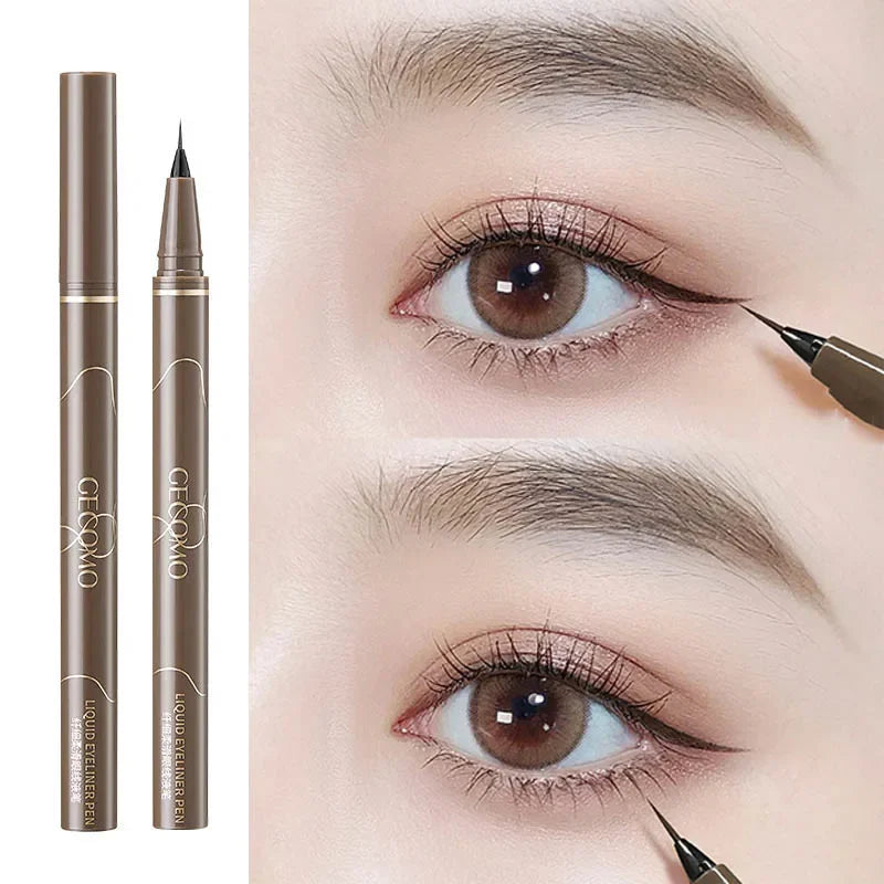 Ultra Thin Black Brown Lower Eyelash Eyeliner Pen Waterproof Lasting