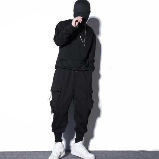 Loose Harem Pants Men Cargo Trousers Hip Hop Outdoor Casual Ankle
