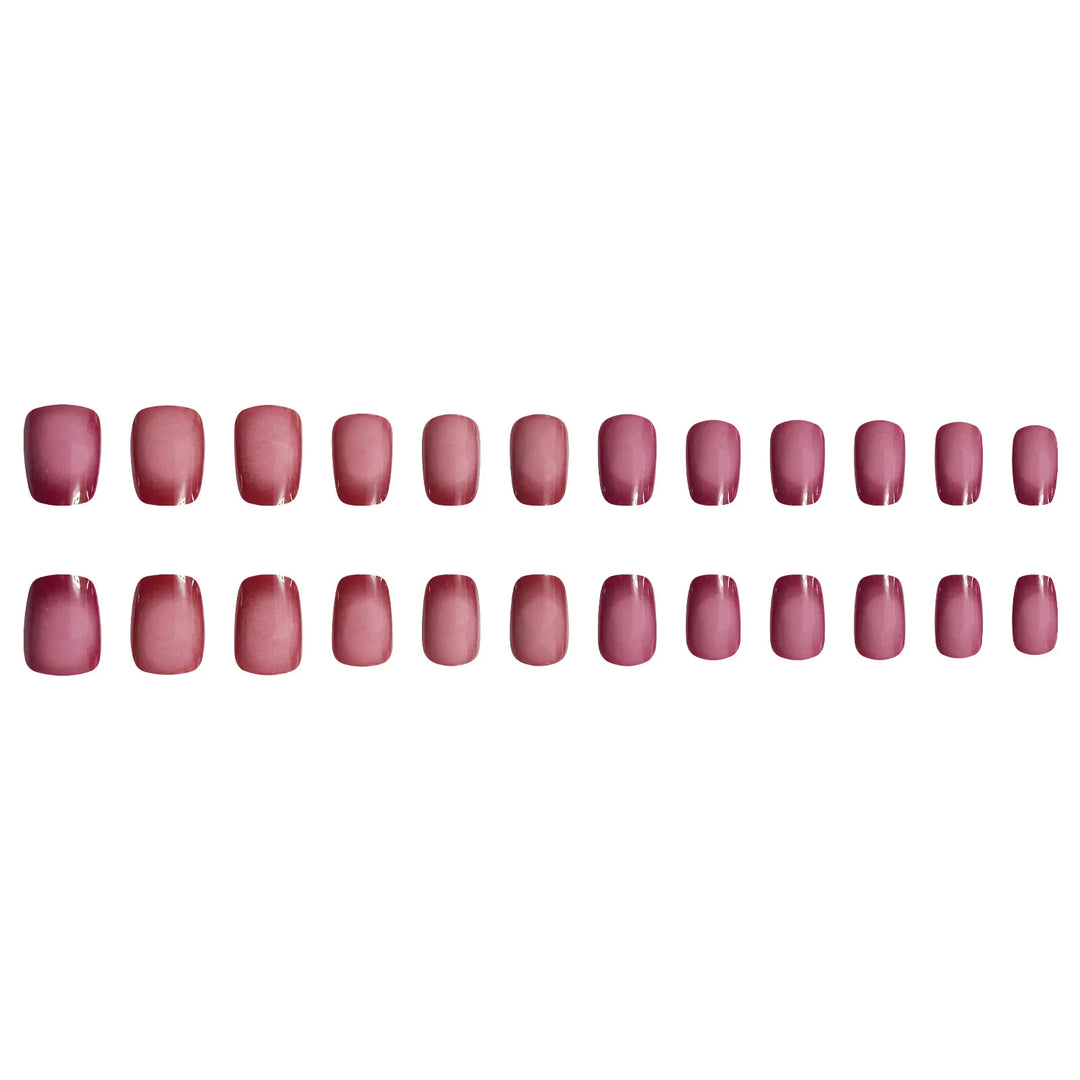 24pcs/set short saure fake nails for Spring summer season french style flowers butterfly design press on false nail art tips