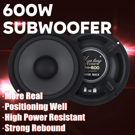 Car Audio Speaker 6 Inch 600W 2-Way Full Range Frequency Automotive Audio Loudspeaker Heavy Mid-bass Ultra-thin Modified Speaker