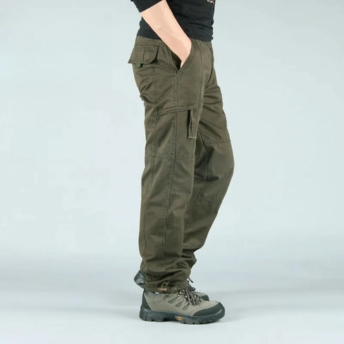 2023 Tactical Pants Men Black Cotton ix9 Zipper Streetwear Autumn