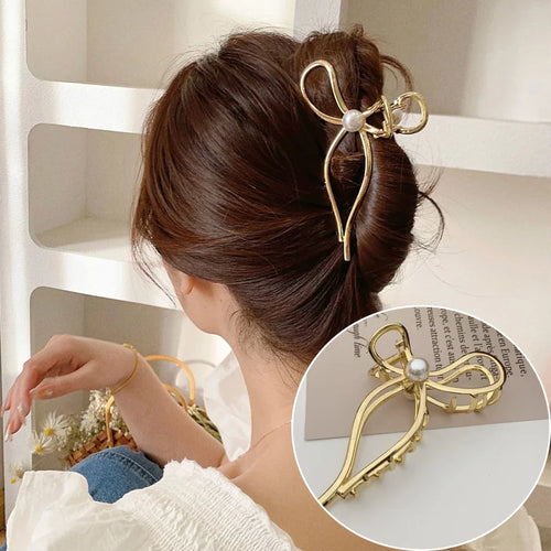 Metal Geometric Hair Claw Crab Hairpins Fashion Cross Hair Clips