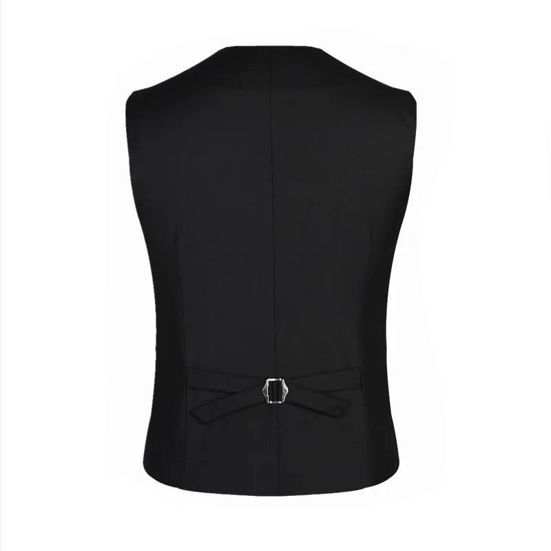 M-6XL Dress Vests For Men Slim Fit Mens Suit Vest Male Waistcoat Gilet