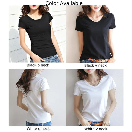 Women's Basic Tees Solid Color Plain Top Breathable Short Sleeve Round