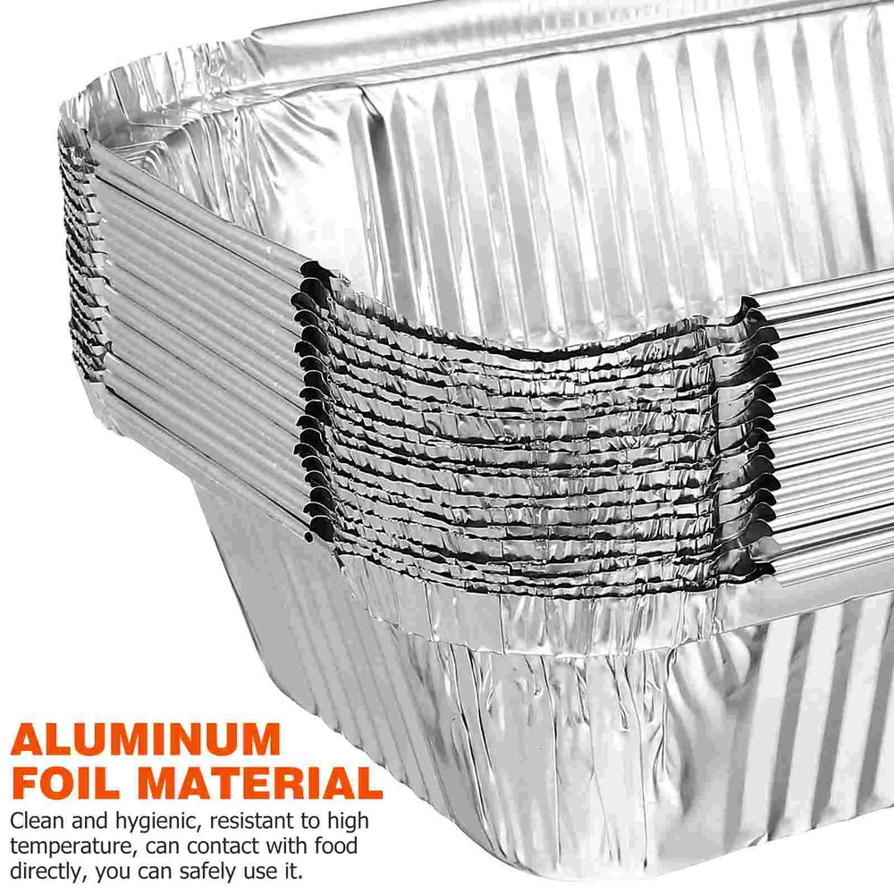 20 Pcs Large Aluminum Pans Foil Baking Trays Tin Food Containers Deep