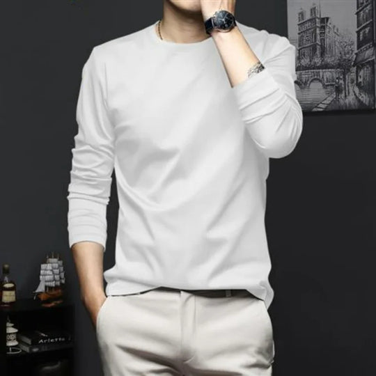 Autumn New Promotion Ice Silk T-shirt Men's Korean Casual Versatile