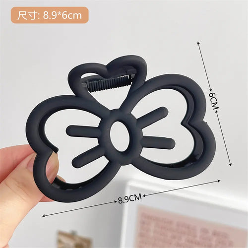 New Candy Color Cat Bow Hair Clip Plastic Claw Clip Fashion Crab Hair