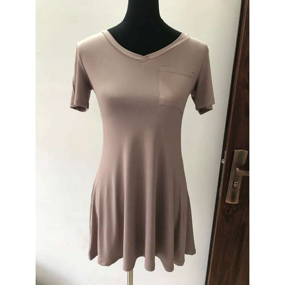 Short Sleeve Summer Dresses Women Casual Loose T shirt Dress